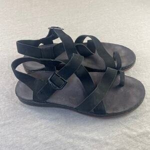 Chaco Z Cloud 2 Black Leather Sandals Shoes 9 Outdoor Active
